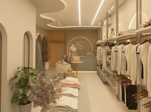 Ambiente comercial iluminado pelo Espaço Luz